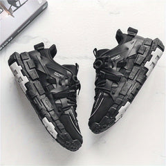 Men's Chunky Sneakers Elevator Shoes Wear-resistant Lace Up