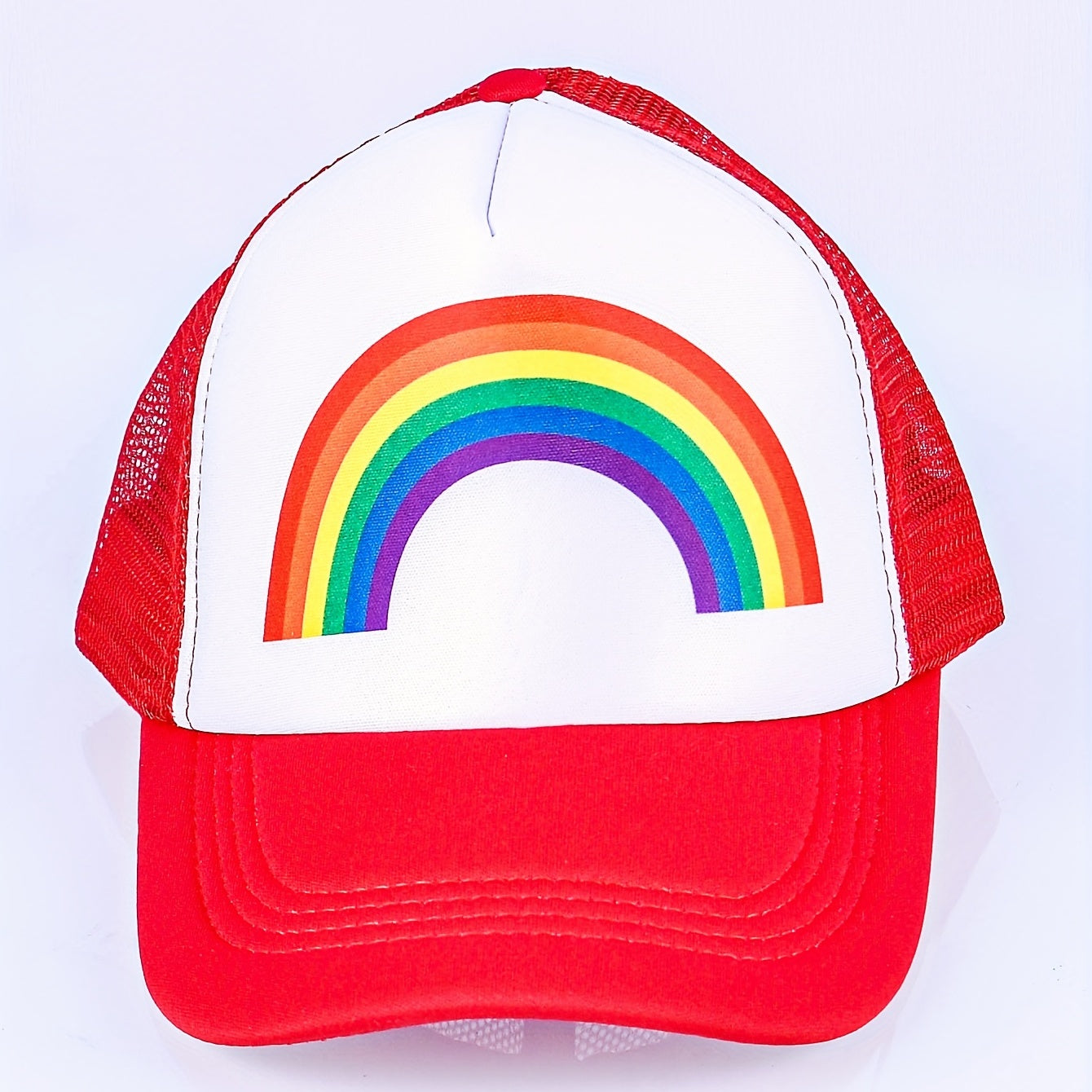 Rainbow Pride Mesh Trucker Hat LGBT Adjustable Baseball Cap