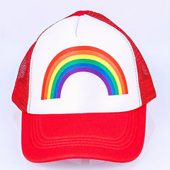 Rainbow Pride Mesh Trucker Hat LGBT Adjustable Baseball Cap