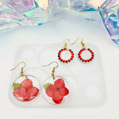 10pcs Resin Earring Pendants Silicone Mold Set For Epoxy Resin Jewelry Making