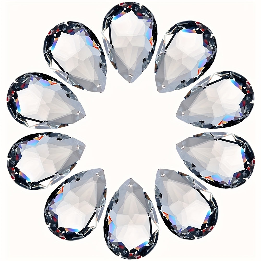 10pcs Crystal Pendant Chandelier Suncatcher Rainbow Maker Glass Prism
