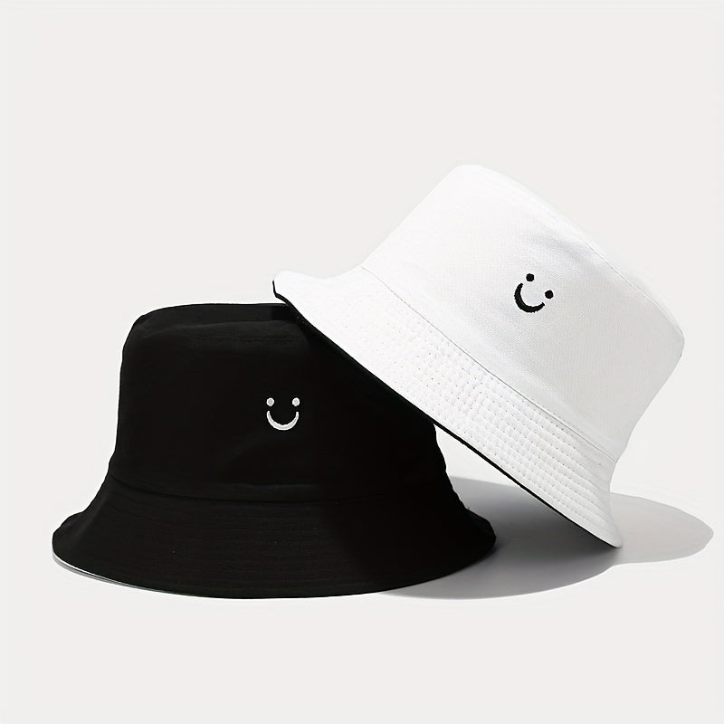 Embroidery Bucket Hat Men's Women's Foldable Fisherman Caps Sun Hat