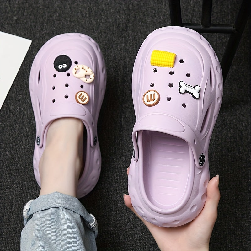 Women's Cartoon Pattern Slides Soft Beach Shoes