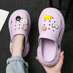 Women's Cartoon Pattern Slides Soft Beach Shoes