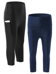 High Waist Tummy Control Yoga Leggings with Side Pockets