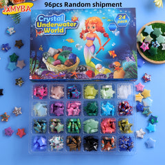 96pcs Mysterious Crystal Gemstone 24 Countdown Calendar Gift