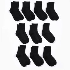 10 pairs Breathable Cotton Calf Socks for Boys Girls