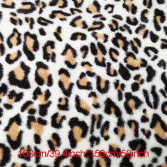 Little Rabbit Hair Printed Fabric Rabbit Plush Large Leopard Costume Toy Flannel
