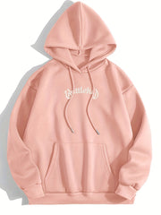 Kangaroo Pockets Hoodie Casual Long Sleeve for Women