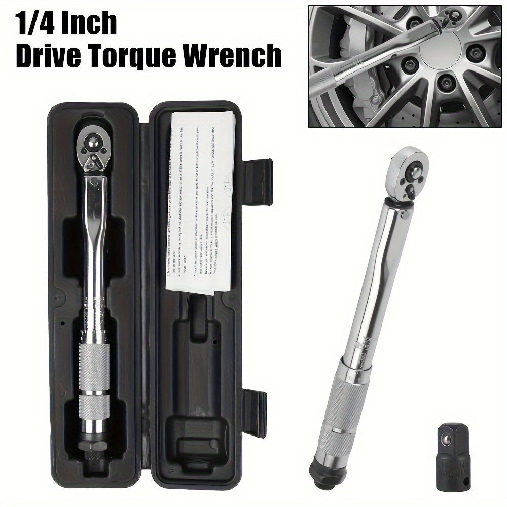 1pc Adjustable Torque Wrench 1 4'' Drive Spanner Hand Tool Car Bike Motorbike