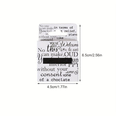 English Copybook Personality Text Stickers Boxed DIY Decoration Scrapbooking