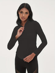 Women's Half Zipper Long Sleeve Yoga Coat Outdoor Fitness Sports