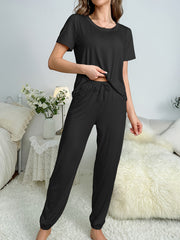 Women's Short Sleeve Pajama Set & Lounge Pants