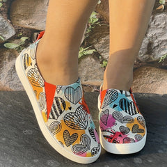 Women's Slip On Love Skate Shoes Lightweight Walking Shoes