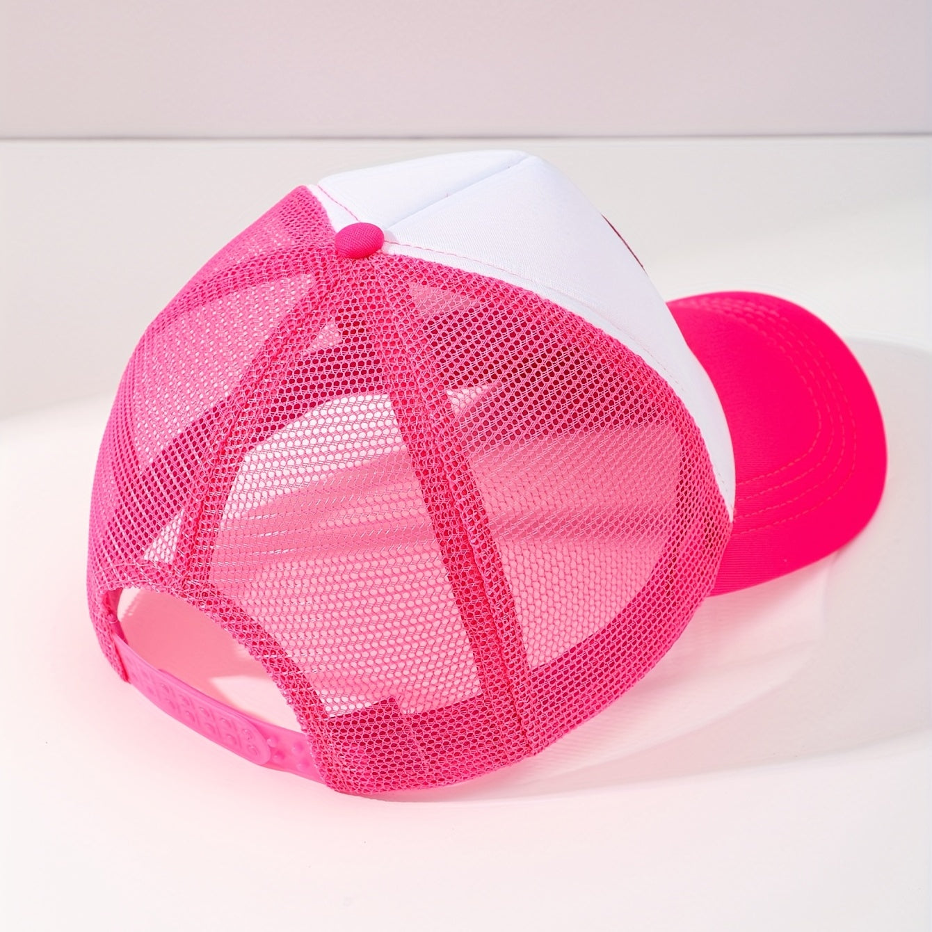 Heart Embroidered Mesh Baseball Cap For Couple