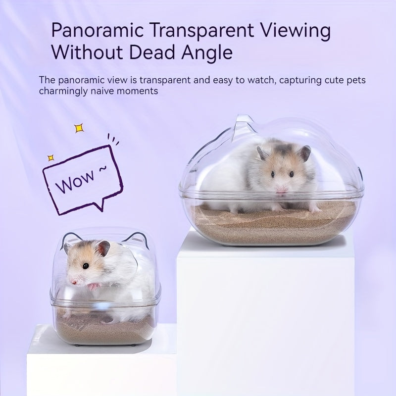 Transparent Small Pets Bathtub Hamster Bathroom Toilet Dual Use