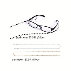 4pcs Beaded Glasses Chain Eyeglasses Lanyard Strap Face Covering Retainer