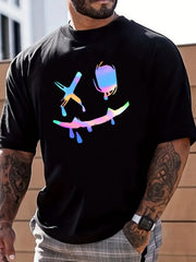 Big Smile Graphic T shirt Casual Comfy Tee For Men