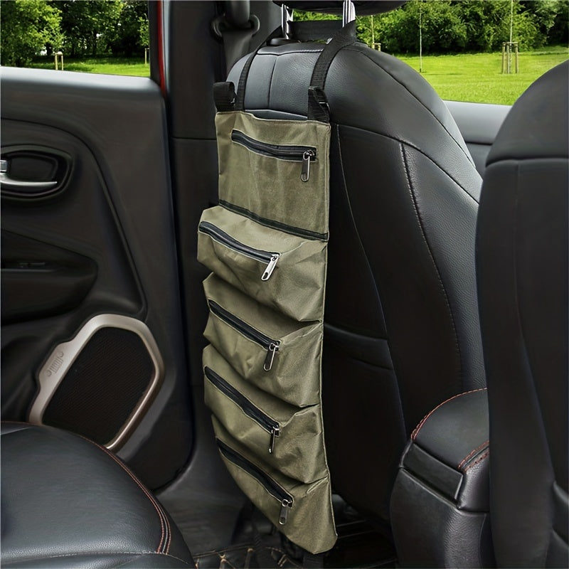 Canvas Tool Roll Up Bag with Zipper Tote