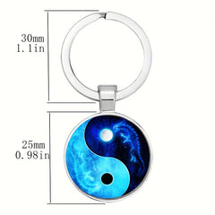 Retro Tai Chi Keychain For Boys Bag Wallet Accessories