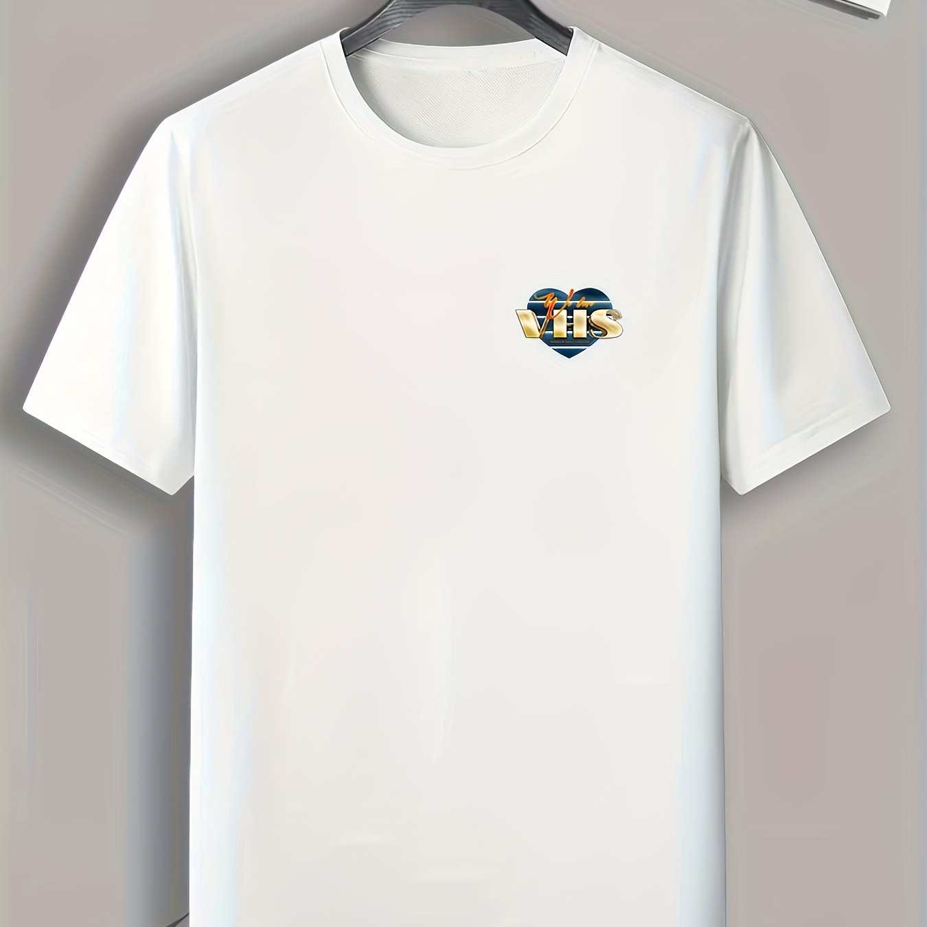 Letter Pattern Print Men's Comfy Sports T-shirt Graphic Tee