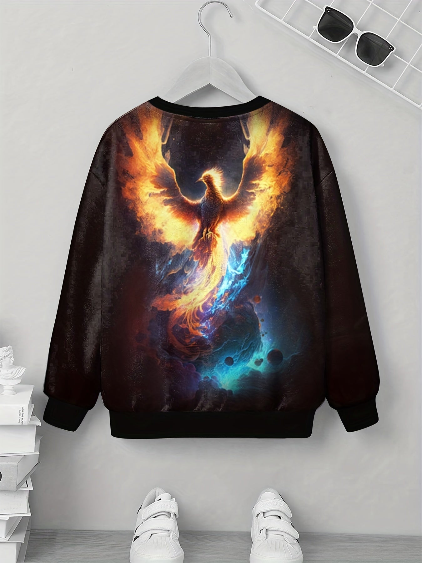 Teens Holy Phoenix 3D Print Sweatshirt Kids Casual Pullover
