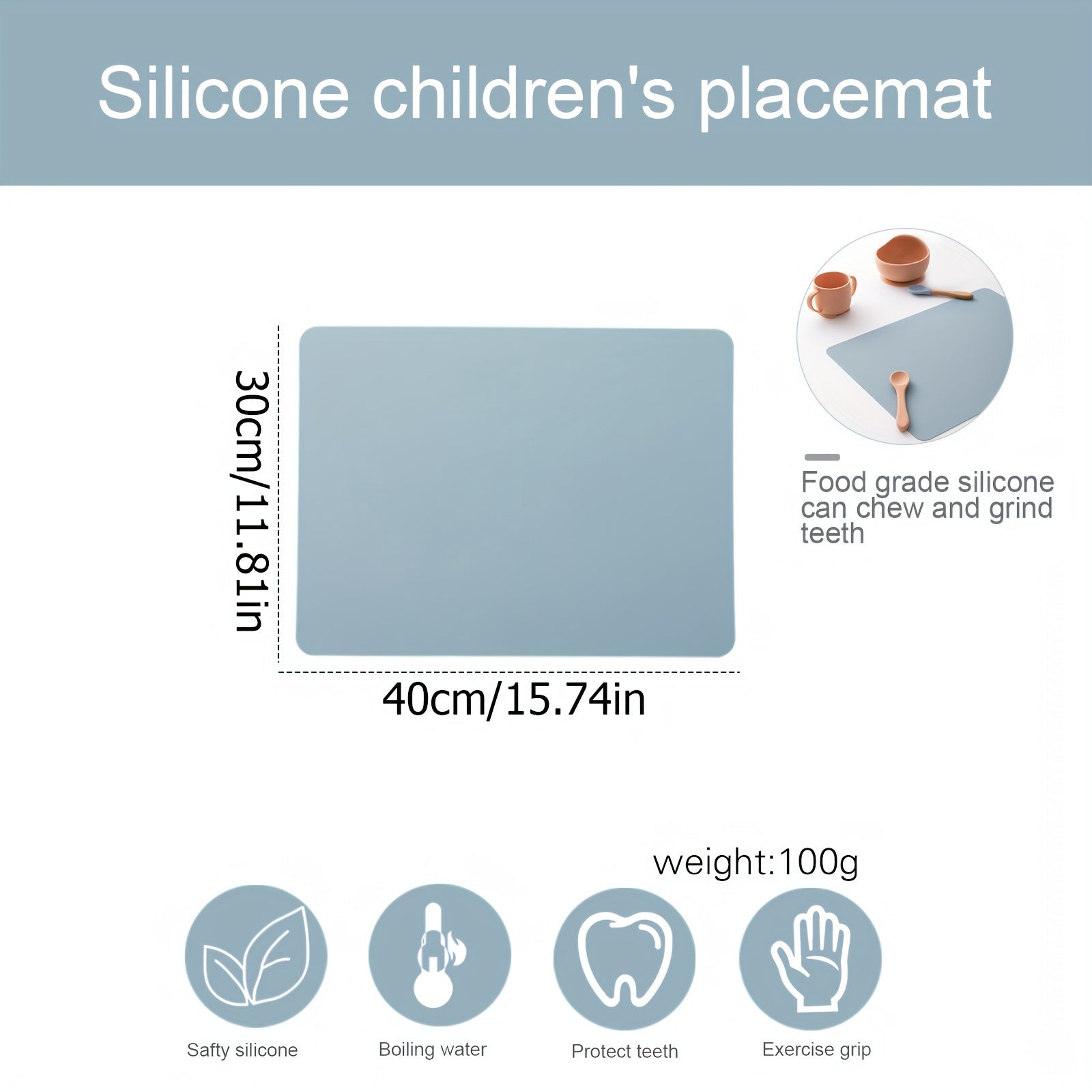 Children's Silicone Placemat in Multiple Colors