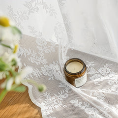 Sweet Sheer Lace Flower Curtain Rod Pocket Living Room Bedroom Decor