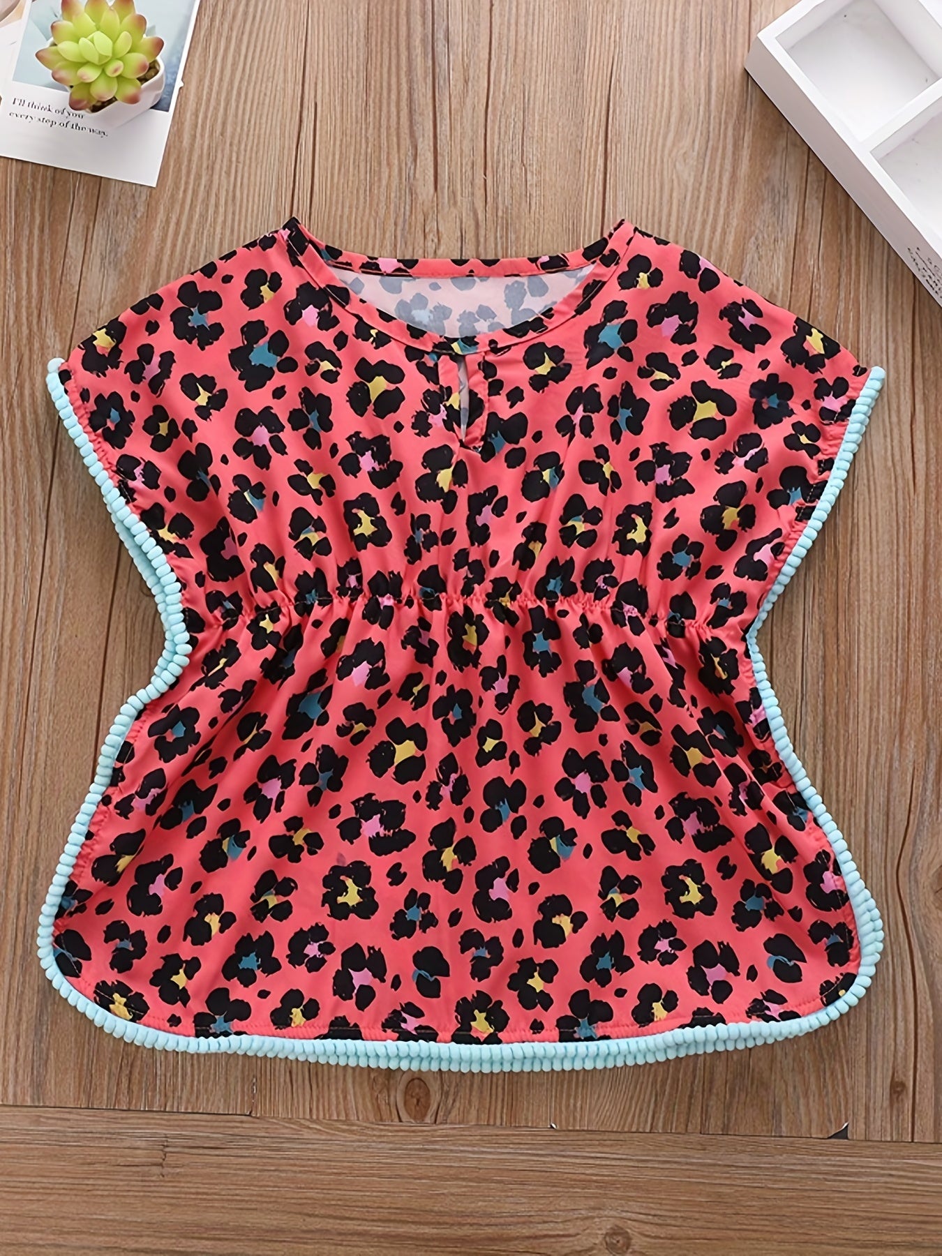 Baby Girls Cartoon Graphic Sleeveless Cover Up Dress