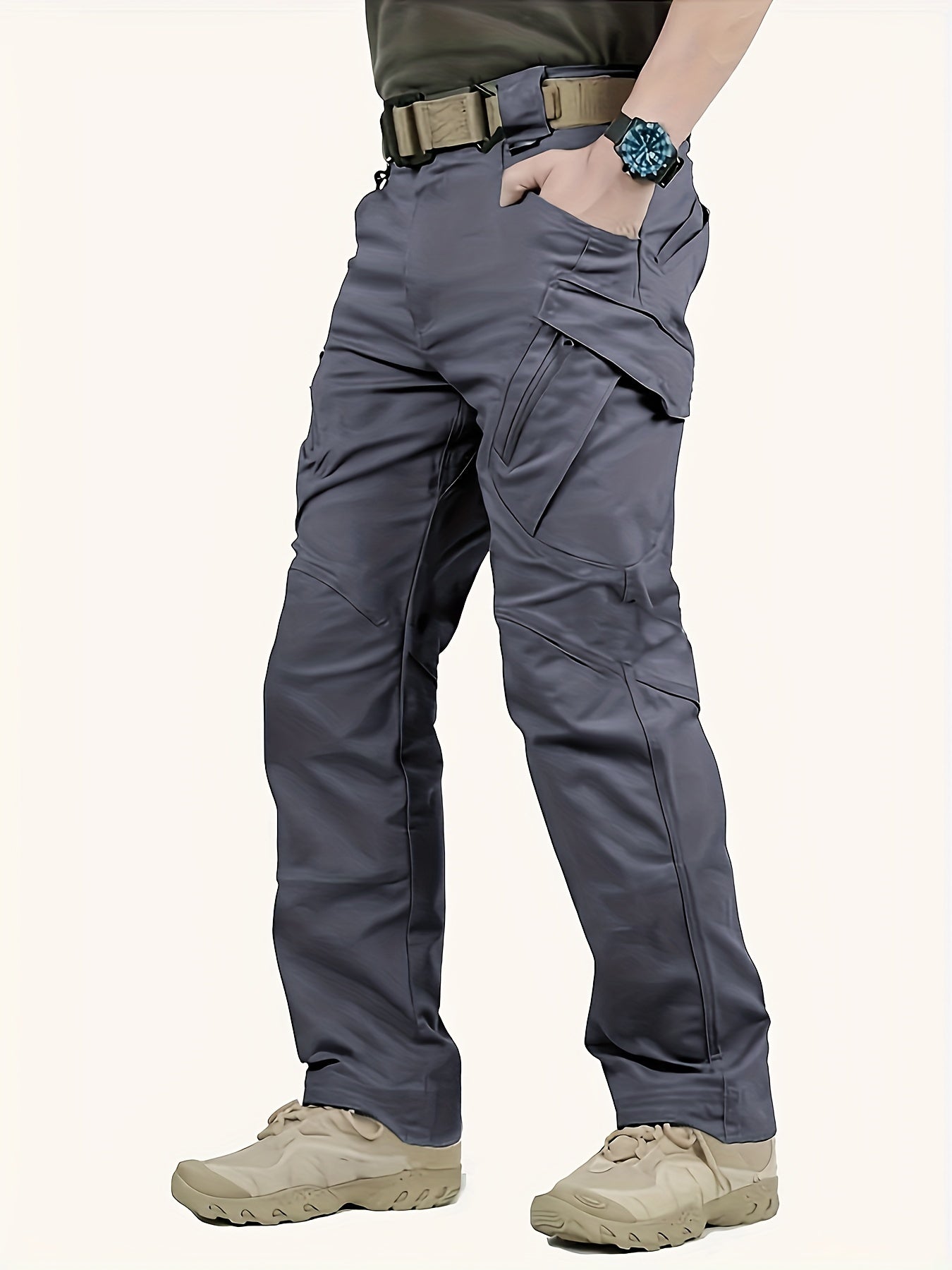 Men's Waterproof Tactical Pants w/ Pockets for Hiking