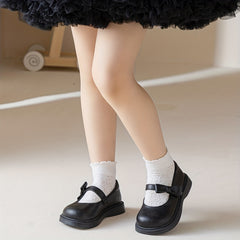 5 Pairs Cartoon Ruffled Knit Crew Socks Girls Accessories
