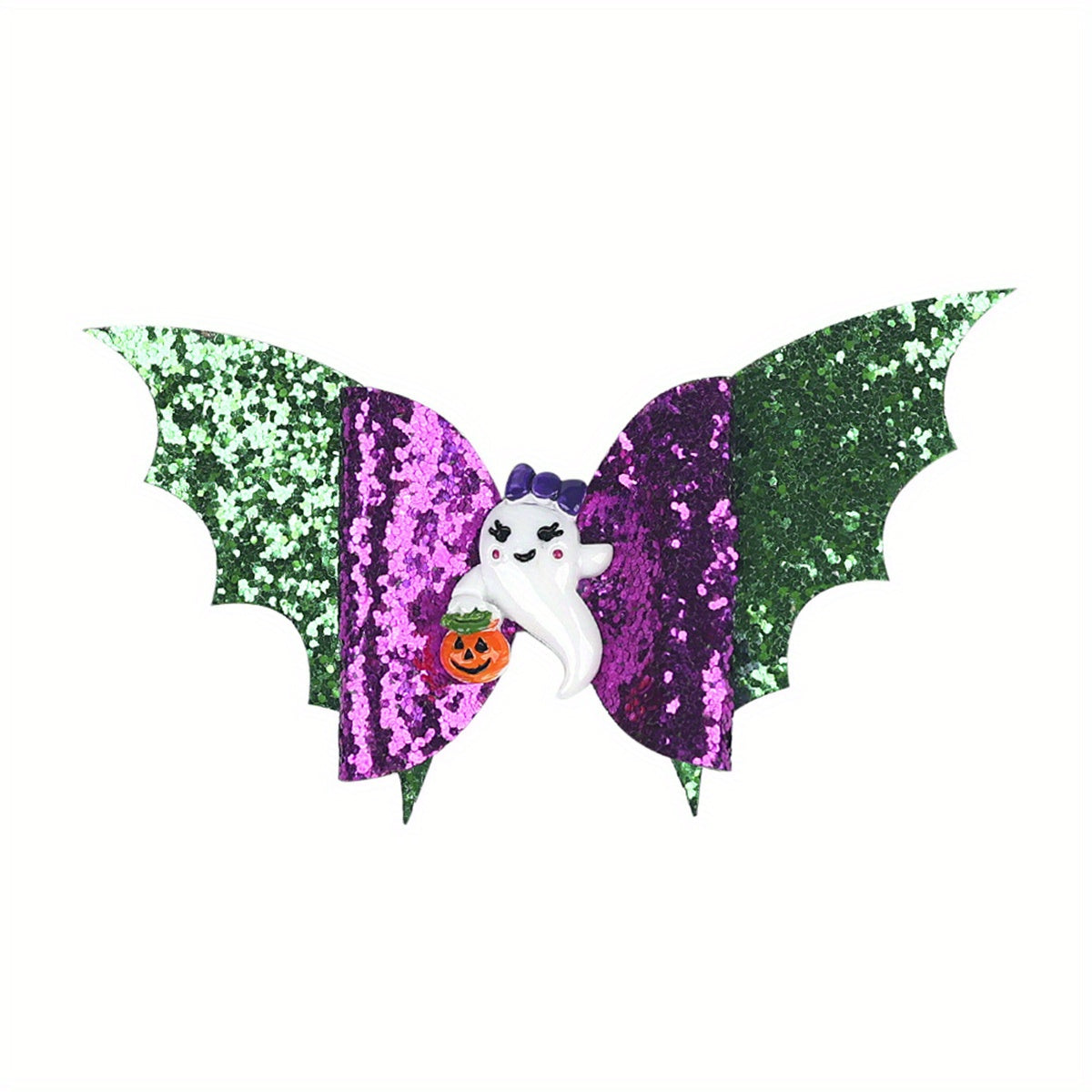 Kids Halloween Bat Wings & Pumpkin Head Hair Clips