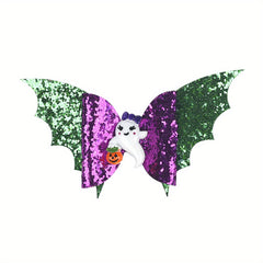 Kids Halloween Bat Wings & Pumpkin Head Hair Clips