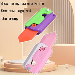 2pcs 3D Gravity Radish Stress Relief Toy Luminous Push And Pull Toys