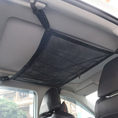 Car Roof Storage Net Bag - Double Layer Zipper - Car Interior Accessories