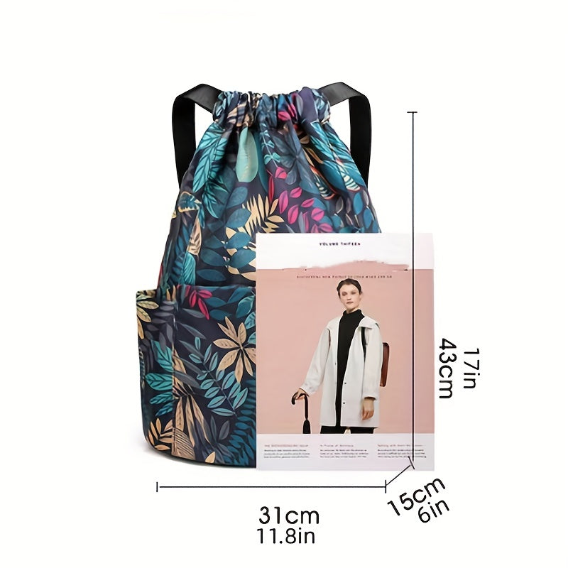 Water Resistant Drawstring Backpack for Sports and Gym