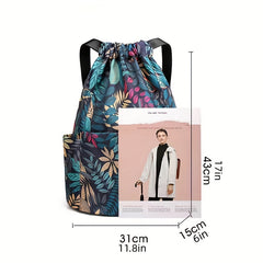 Water Resistant Drawstring Backpack for Sports and Gym