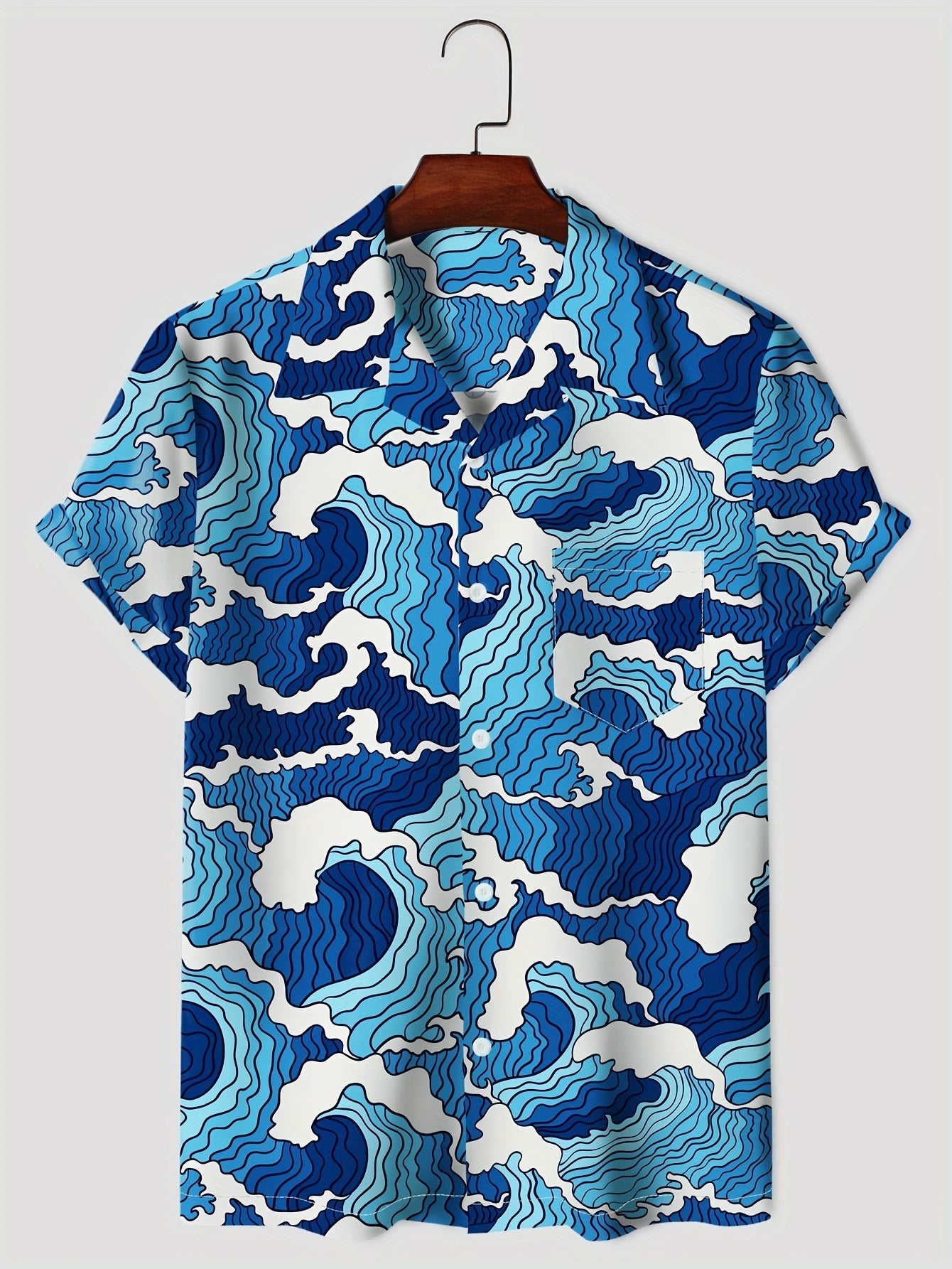 Men's Hawaiian Shirt for Summer Vacation Short Sleeve Button Up