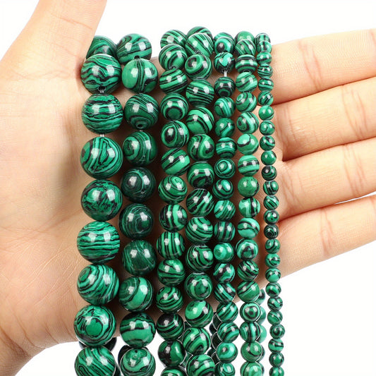 Malachite Stone Beads for DIY Jewelry Making 4-12 MM