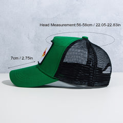 Green Animal Embroidered Baseball Cap Sunshade Peaked Cap
