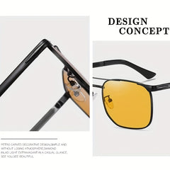 Men's Square Frame Sunglasses - UV Protection Eyewear