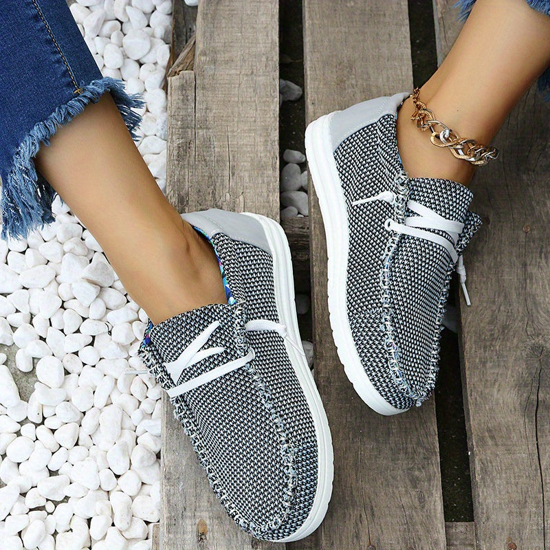 Women's Lightweight Lace Up Loafers Walking Sneakers