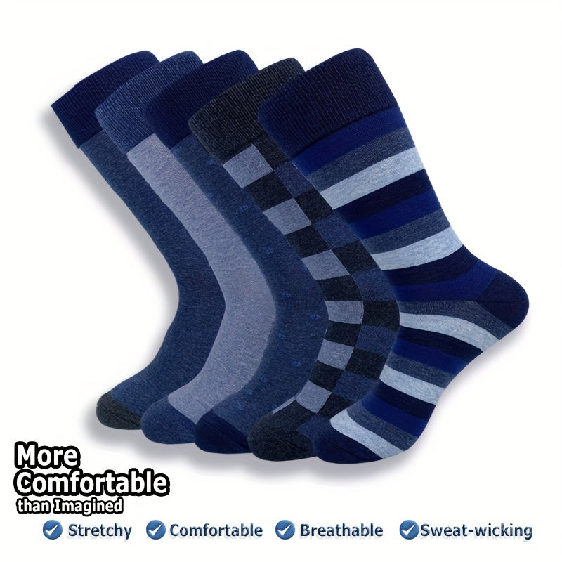 Men's Striped Mid-Calf Socks - Father's Birthday Gift