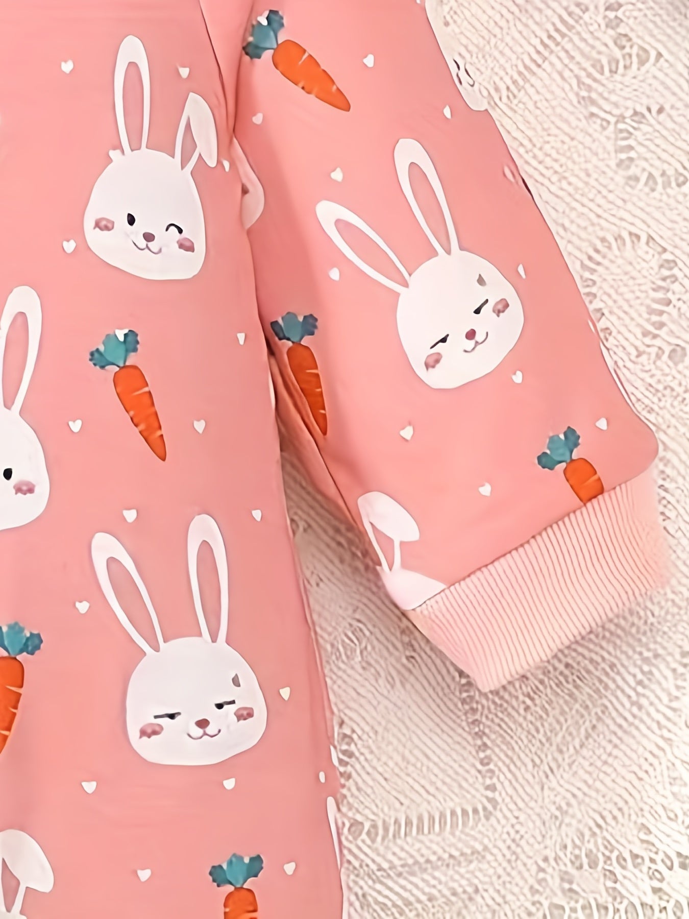 Infant Baby Jumpsuit Set Solid Cartoon Graphic Zip Up Long Sleeve