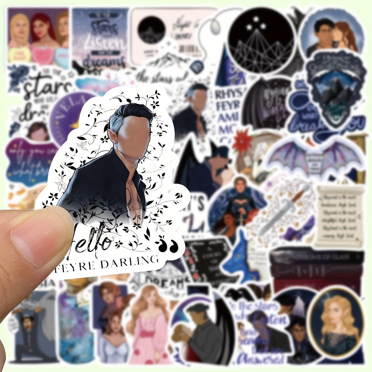 60pcs Sticker Mobile Phone Case Notebook Water Cup Decoration Waterproof Sticker
