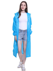 Waterproof Unisex Rain Poncho with Hood for Adults - Reusable