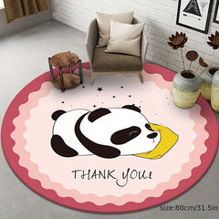 Non Slip Cartoon Round Carpet for Safe Baby Crawling