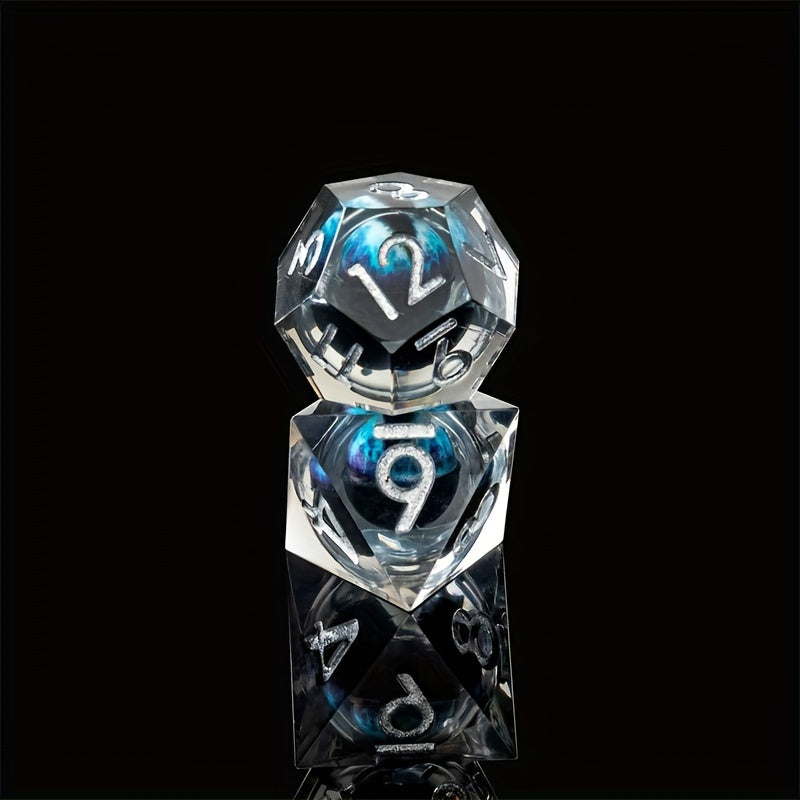 7pcs Dragon Eye Sharp Edge Polyhedral Dice Set for Role Playing