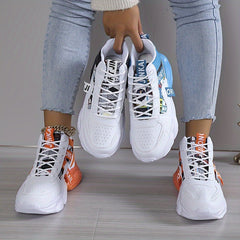 Stylish High Top Basketball Shoes Lightweight Non-slip Sport Shoes