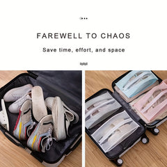 2pcs Portable Shoe Storage Bag Waterproof Shoe Bag With Window